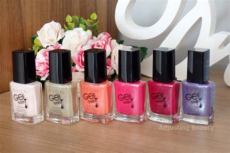 Review Avon Gel Finish Nail Enamels Sheer Nude Coral Pink Berry Lavender Adjusting Beauty