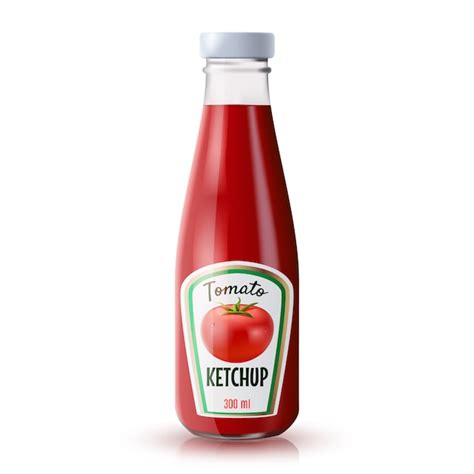 Ketchup Realistische Fles Gratis Vector