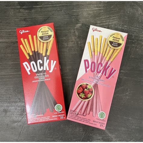 Jual POCKY GLICO COKLAT STRAWBERRY 22gr Shopee Indonesia