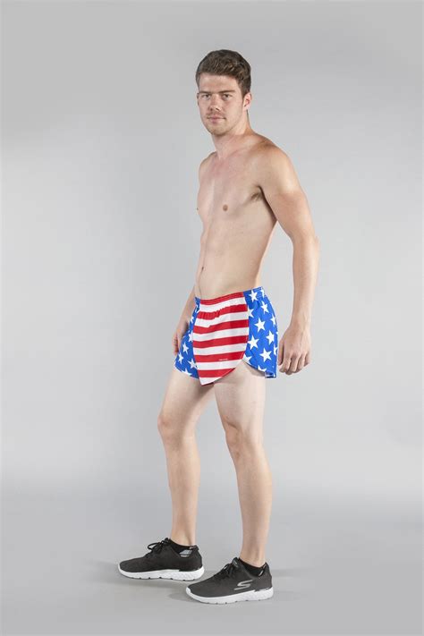 Men S American Flag 1 Elite Split Shorts Boa