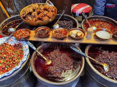 Chongqing Hot Pot Seasoning Store Stock Photo Image Of Kinds Chongqing