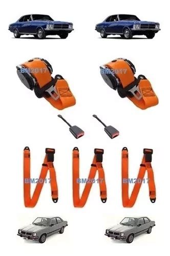 Kit Cinto Seguran A Chevette Opala Laranja Completo Gt Parcelamento