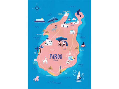 Map of Paros by Essi Kimpimäki on Dribbble