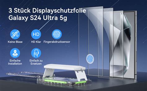 HJCE 3 Stück Galaxy S24 Ultra Panzer Schutz Glas Schutzfolie