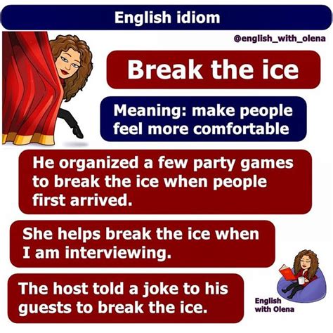 English Idiom Break The Ice Artofit