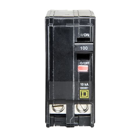 Square D Qo 100 2 Pole Standard Trip Circuit Breaker At Lowes