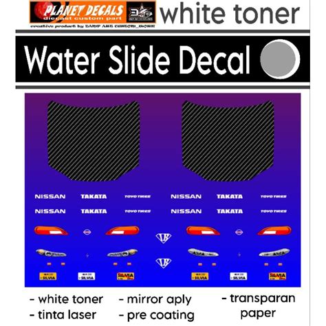 Decal Hot Wheels Detailing Nissan Silvia S Karbon White Toner Shopee Malaysia