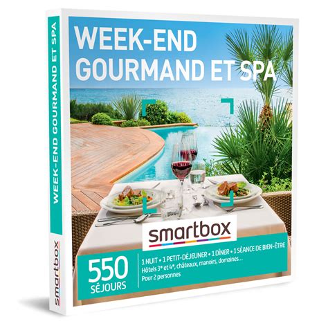 SMARTBOX Coffret Cadeau WEEK END GOURMAND ET SPA 690 séjours