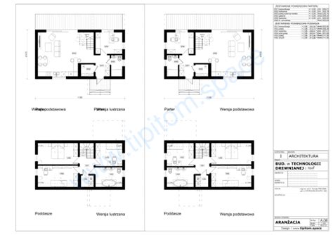 TT 16 Tarpan 2 Drewniany Szkieletowy 70m2 Zabudowy Projekty