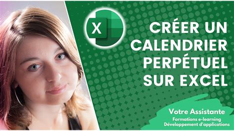 Comment créer un calendrier perpétuel sur Excel YouTube