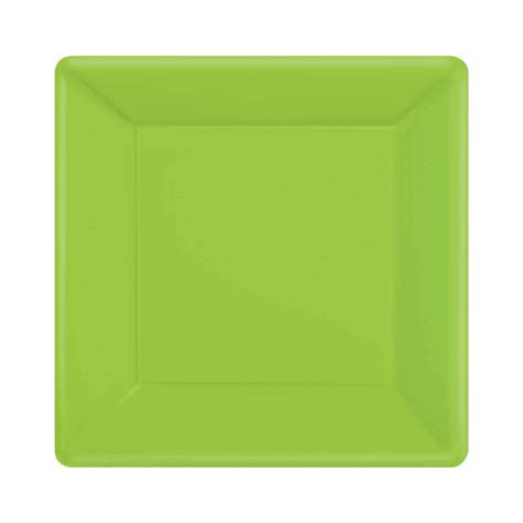 Square Paper Dinner Plates 20 Pack - Green | BIG W