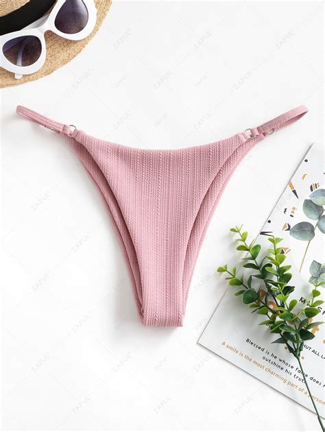 ZAFUL Ribbed O Ring String Bikini Bottom In ROSE ZAFUL 2023