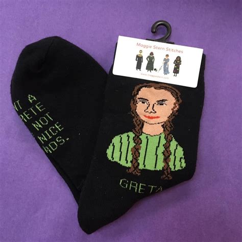 SOCKS GRETA THUNBERG BLUE - The Bag Lady Provisions & Gifts