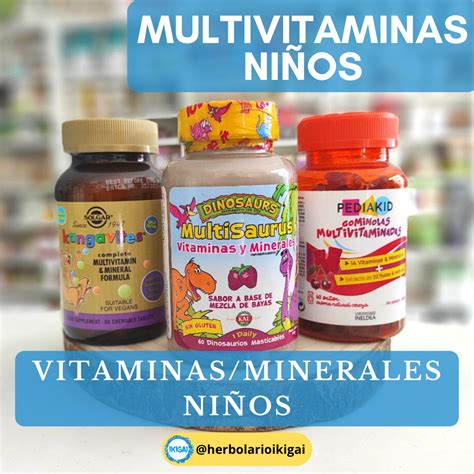 Multivitaminas Y Minerales Ni Os Herbolario Centro De Masajes Ikigai