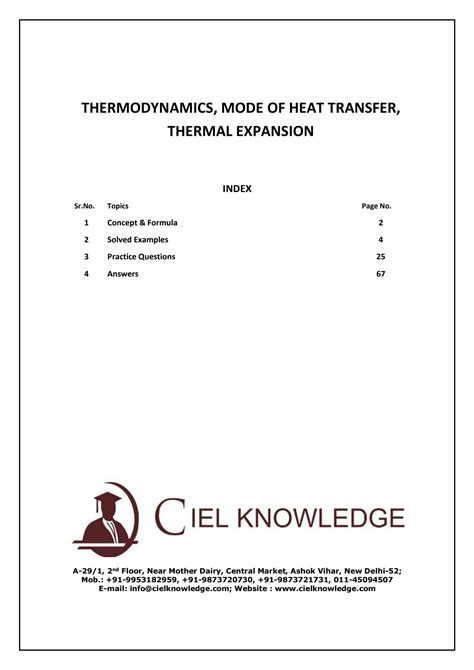 Solution Thermodynamics Ktg And Thermal Properties Of Matter Study