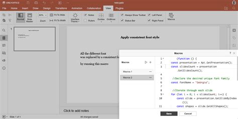 Apply font style | ONLYOFFICE