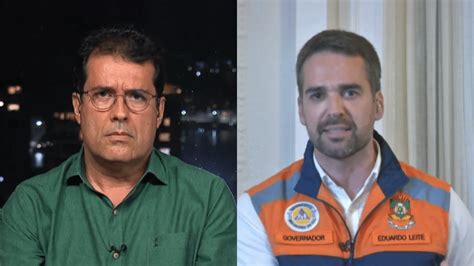 VÍDEO Eduardo Leite e André Trigueiro batem boca durante entrevista na