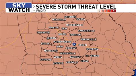 Middle Georgia Braces For Severe Storms Weather Warn Day Issued High