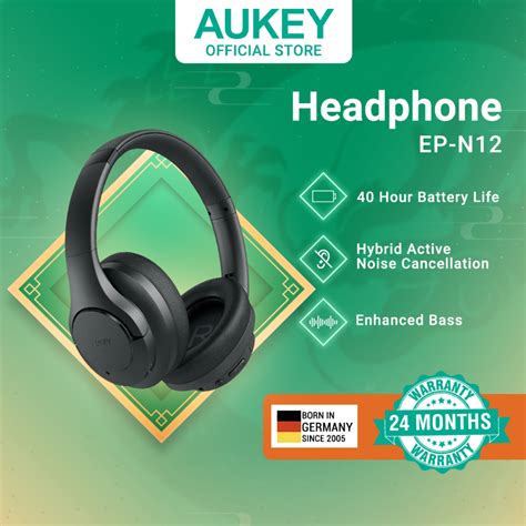 AUKEY EP N12 Hybrid Active Noise Cancelling Headphone Bluetooth