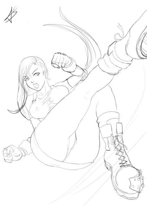 Tifa Fanart Sketch By Hikashy Hentai Foundry