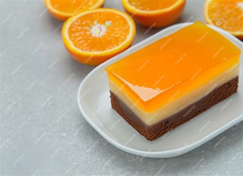 Premium Ai Image Orange Jelly Cake