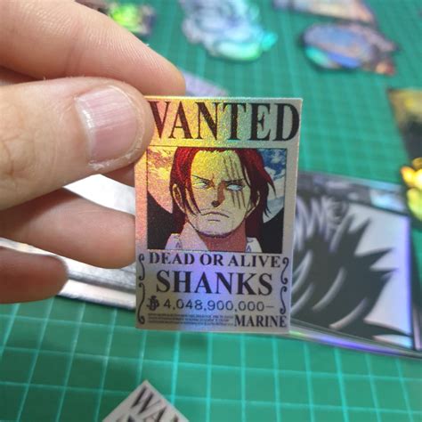 Jual Sticker Hologram Anime Psh One Piece Bounty Shanks