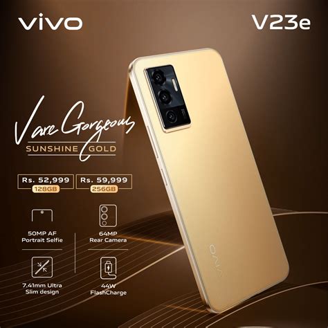 vivo Presents Brand New Color Variant of V23e: Sunshine Gold
