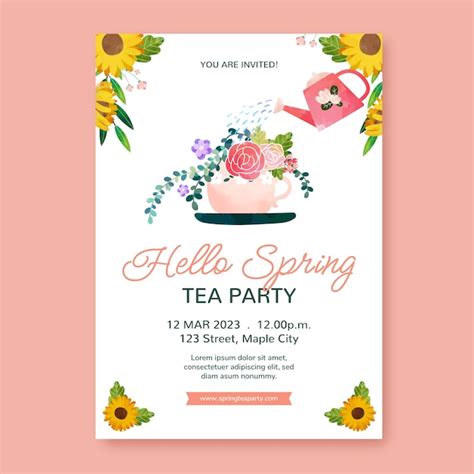 Fancy Tea Party Invitations