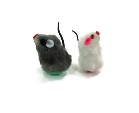 Go Cat Feather Tailed Mouse with Rattle l Cat Toys