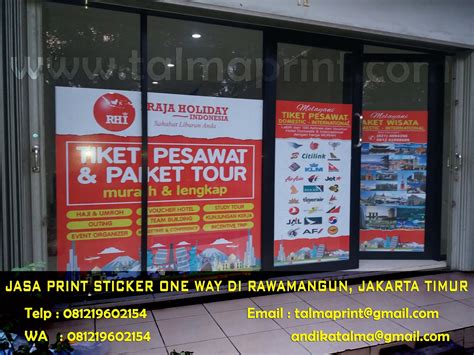 Jasa Cetak Sticker One Way Di Jakarta Layanan 24 Jam TALMAPRINT Copy