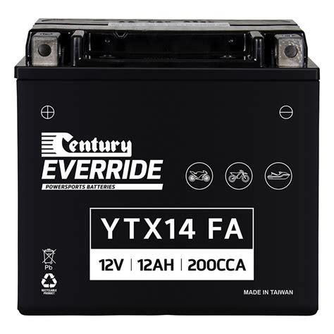 Century Powersports Small Engine Battery YTX14-BS FA | Supercheap Auto