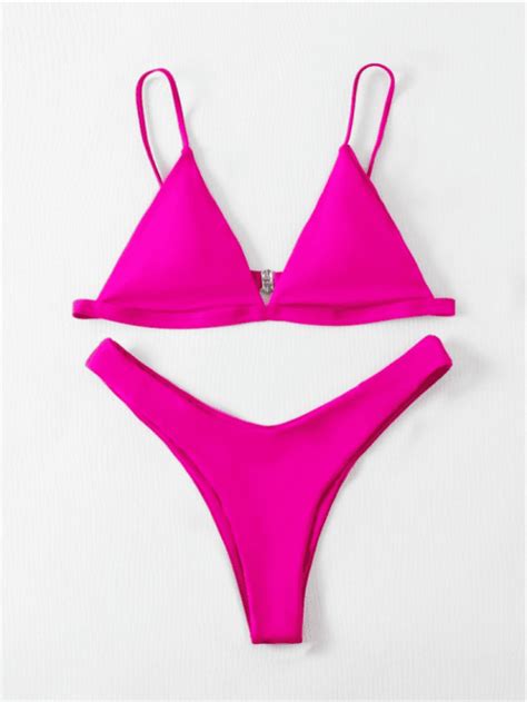 Ba Ador Bikini Simple Micro Tri Ngulo Corte Alto