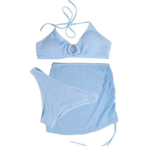 Lerpwige Women Bikini Slim Beachwear Thong Small Chest Bathing Suit Cover Gathered Walmart