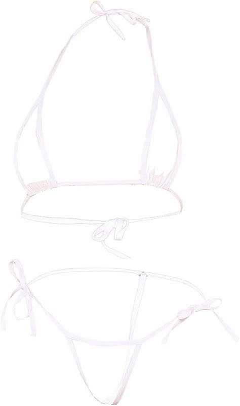 Amazon chu U chu Lingerie Collection シースルービキニ SB 001 白 chu U chu チューチュ ランジェリーセット