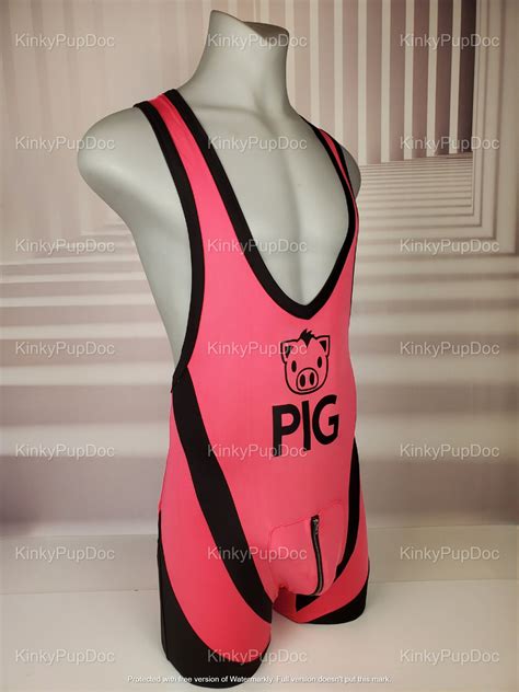 Sexy Singlet Pig Zipper Bulge Fetish Gay Kinky Gear Fetish Underwear Gay Briefs Gear Pup Kinky