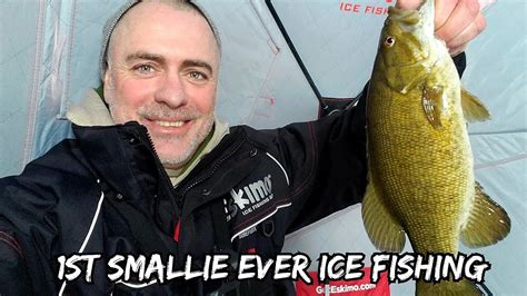 Oneida Lake Ice Fishing 2021 Smallmouth Bass Through The Ice Youtube