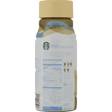 Starbucks Nutritional Info Skinny Vanilla Latte Besto Blog