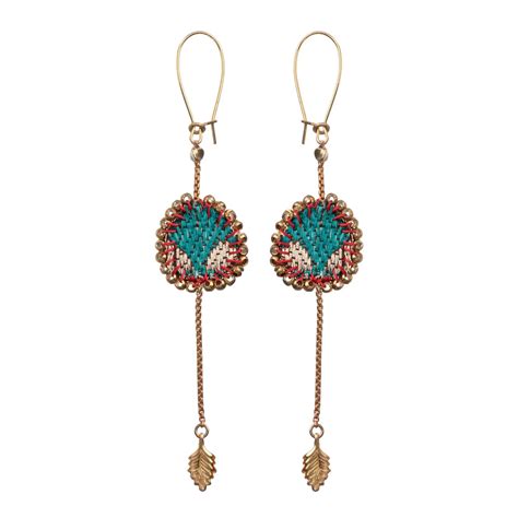 Turquoise Long Earrings Queen Of Sheba Set Saffron Ayala Bar