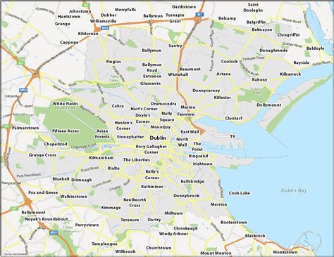 Dublin Map, Ireland - GIS Geography