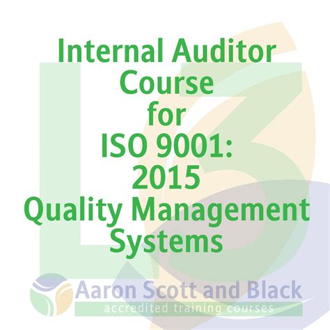 Internal Auditor Course For Iso Quality Management Systems