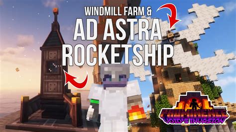 Ad Astra Rocker Ship Tier 1 Windmill Farm Minecraft Prominence II