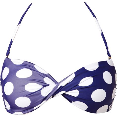 Roxy Connect The Dots Twist Bandeau Bikini Top Women S Clothing