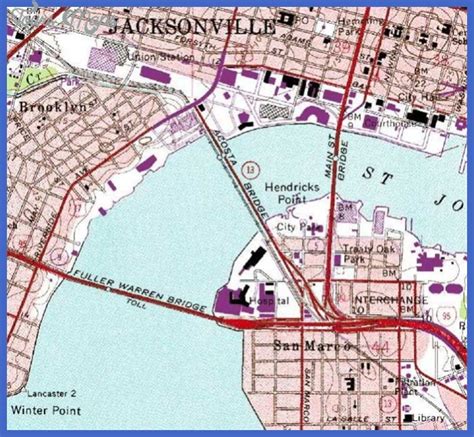 Printable Map Of Jacksonville Fl
