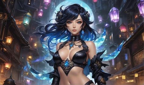 Premium Photo Anime Model Wearing Lingerie