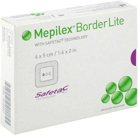 Mepilex Border Lite Foam Dressing 4 X 5 Centimeters 16 X 2 Inches