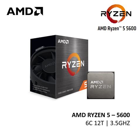 AMD RYZEN 5 5600 Processor Ryzen™ AMD AM4 Desktop CPU PROCESSOR ...