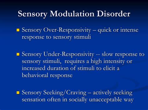 Ppt Sensory Processing Disorder Identification And Intervention