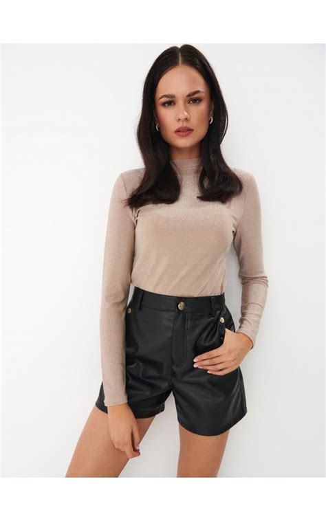 Svetlucavi Predimenzionirani Top Boja Nude Mohito X X