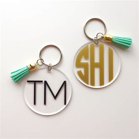 Monogrammed Acrylic Keychain With Tassel By TheGatorbug On Etsy