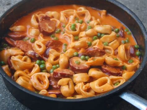 Smoked Sausage Tortellini Skillet